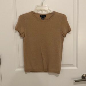 Cashmere short sleeve sweater